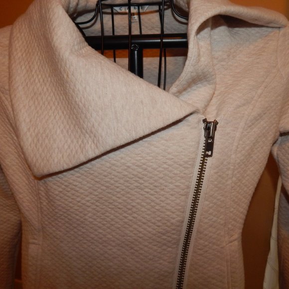 Ladies Cabi Zippered-Front Jacket - Size XS - Long Sleeve - Beige - Picture 4 of 7
